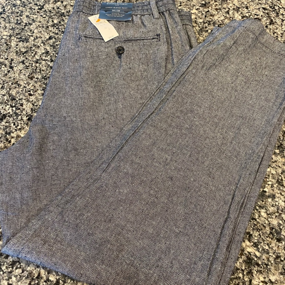 Banana Republic Gray Dress Pants Tailored Wool-Blend